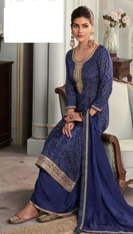 V 70531 Navy Blue Color Viscose Silk Sequence Work Digital Print Salwar Suit Casual, Wedding, Festive, Events . Expected Delivery  4-6 Working Days @2099/-       | Jump Suits, Salwar suit, Designer Suits, Casual Suits, Creative suits, Palazzo Suits, Party Wear Suits, Patiala Suits, Straight Suits