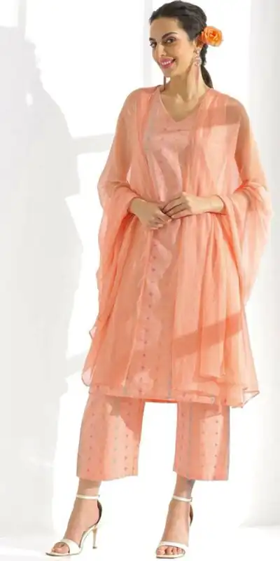 INLI Ghibli Peach Color Pure Cotton Print Salwar Suit Casual, Wedding, Party, Festive, Events Etc.4-6 Working Days@ 1499/-only | Jump Suits, Salwar suit, Designer Suits, Casual Suits, Creative suits, Palazzo Suits, Party Wear Suits, Patiala Suits, Straight Suits