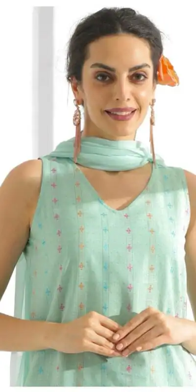 INLI Ghibli Sky Blue Color Pure Cotton Print Salwar Suit Casual, Wedding, Party, Festive, Events Etc.4-6 Working Days@ 1499/-only | Jump Suits, Salwar suit, Designer Suits, Casual Suits, Creative suits, Palazzo Suits, Party Wear Suits, Patiala Suits, Straight Suits