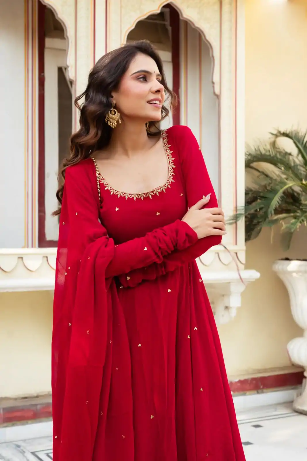 RTC 5857 Red Color Georgette Handwork Real Diamond Salwar Suit Casual, Wedding, Festive, Events . Expected Delivery  4-6 Working Days @2049/- only      | Jump Suits, Salwar suit, Designer Suits, Casual Suits, Creative suits, Palazzo Suits, Party Wear Suits, Patiala Suits, Straight Suits
