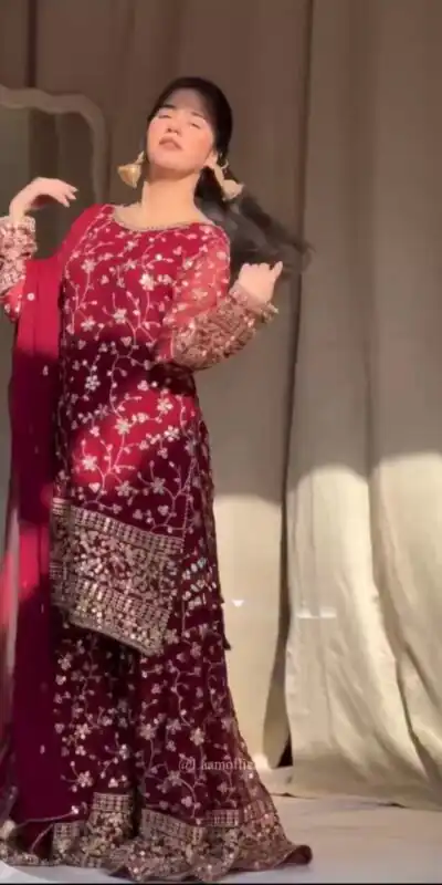 RTC 5858 Red Color Georgette Thread 9mm Sequence Salwar Suit Casual, Wedding, Festive, Events . Expected Delivery  4-6 Working Days @2349/- only      | Jump Suits, Salwar suit, Designer Suits, Casual Suits, Creative suits, Palazzo Suits, Party Wear Suits, Patiala Suits, Straight Suits