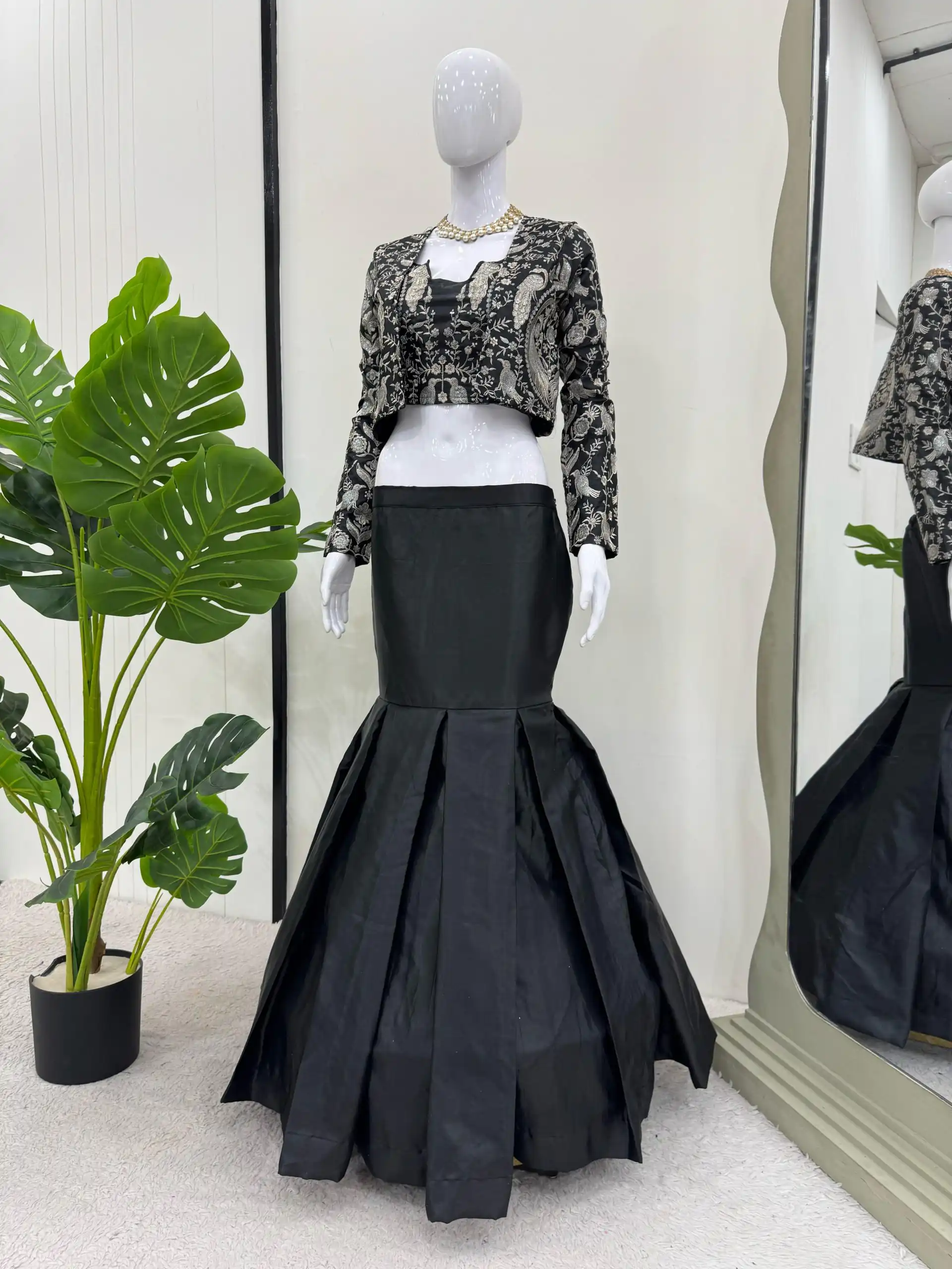 RTC 6488 Black Color Tapeta Silk Thread With Sequence Lehenga Choli Casual, Wedding, Party, Festive, Events Etc.4-6 Working Days @2149/- Only | Lehenga, Bollywood Lehenga, Creative Lehenga, Designer Lehenga, Embroidered Lehenga, Party Wear Lehenga