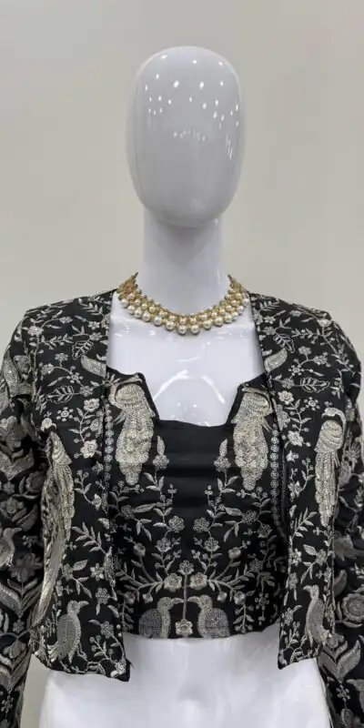 RTC 6488 Black Color Tapeta Silk Thread With Sequence Lehenga Choli Casual, Wedding, Party, Festive, Events Etc.4-6 Working Days @2149/- Only | Lehenga, Bollywood Lehenga, Creative Lehenga, Designer Lehenga, Embroidered Lehenga, Party Wear Lehenga