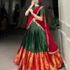 Green Narayan Pattu Zari Weaving Work Lehenga Choli