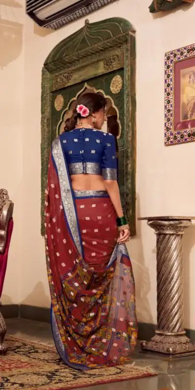 YNF 7031 Maroon Color Poly Cotton Kalamkari Print Saree Casual, Wedding, Festive, Events . Expected Delivery 4-6 Working Days @1699/- only | Sarees, Bollywood Sarees, Creative Sarees, Designer Sarees, Embroidered Sarees, Ethnic Saree, Modern Digital sarees, Party Wear Sarees