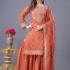 ZF 5006 Orange Color Chinon Silk Sequence Work Salwar Suit Casual, Wedding, Festive, Events . Expected Delivery  4-6 Working Days @2149/- only      | Jump Suits, Salwar suit, Designer Suits, Casual Suits, Creative suits, Palazzo Suits, Party Wear Suits, Patiala Suits, Straight Suits