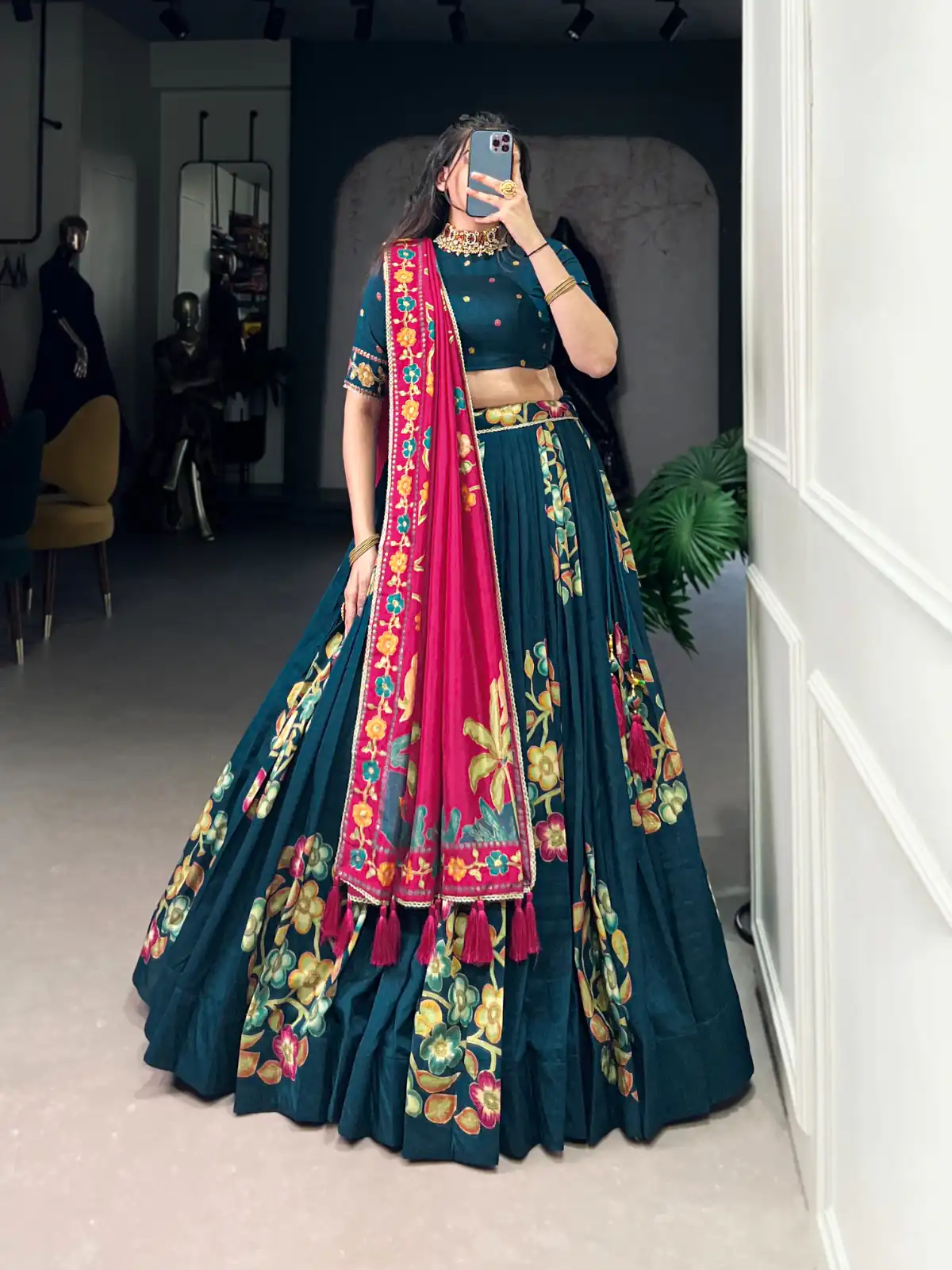 LNB 1239 Peacock Blue Color Tushar Silk Printed Foil Work Lehenga Choli Casual, Wedding, Party, Festive, Events Etc.4-6 Working Days@ 2249/-only | Lehenga, Bollywood Lehenga, Creative Lehenga, Designer Lehenga, Embroidered Lehenga, Party Wear Lehenga
