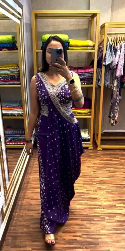 ST 1089 Purple Color Chinon Embroidery Work Salwar Suit Casual, Wedding, Festive, Events . Expected Delivery  4-6 Working Days @1999/- only      | Jump Suits, Salwar suit, Designer Suits, Casual Suits, Creative suits, Palazzo Suits, Party Wear Suits, Patiala Suits, Straight Suits