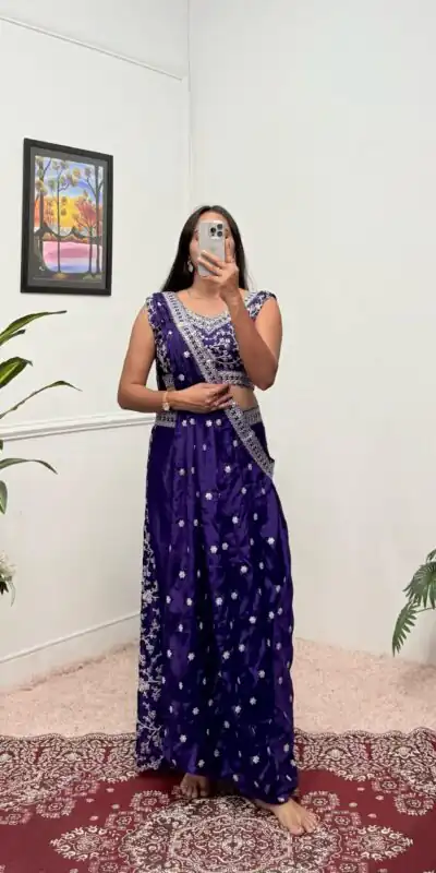 ST 1089 Purple Color Chinon Embroidery Work Salwar Suit Casual, Wedding, Festive, Events . Expected Delivery  4-6 Working Days @1999/- only      | Jump Suits, Salwar suit, Designer Suits, Casual Suits, Creative suits, Palazzo Suits, Party Wear Suits, Patiala Suits, Straight Suits