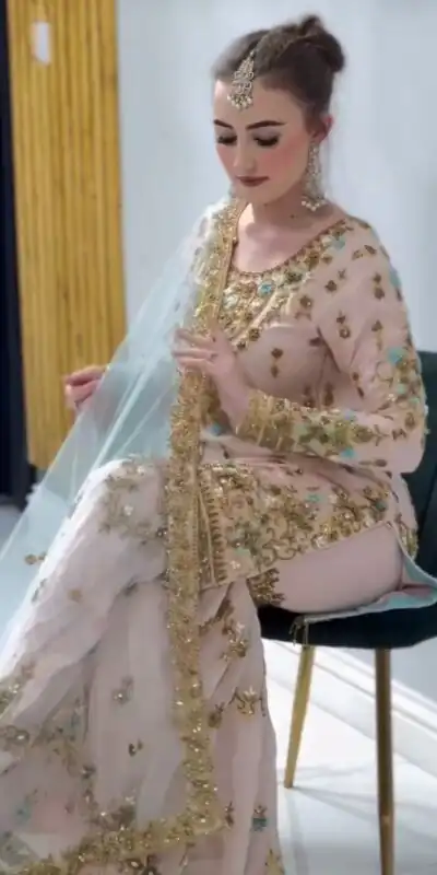 VLM 170 Baby Pink color Foix Georgette Embroidery Salwar Suit Casual, Wedding, Party, Festive, Events . Expected Delivery 4-6 Working Days @2199/- | Jump Suits, Salwar suit, Designer Suits, Casual Suits, Creative suits, Palazzo Suits, Party Wear Suits, Patiala Suits, Straight Suits