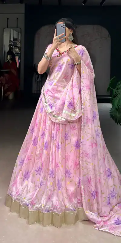 LNB 1716 Baby Pink Color Tabby Silk Floral Print Embossed Design Lace Lehenga Choli Wedding, Party, Festive, Events Etc. Delivery 4-6 Working Days Rs 2499 | Lehenga, Bollywood Lehenga, Creative Lehenga, Designer Lehenga, Embroidered Lehenga, Party Wear Lehenga