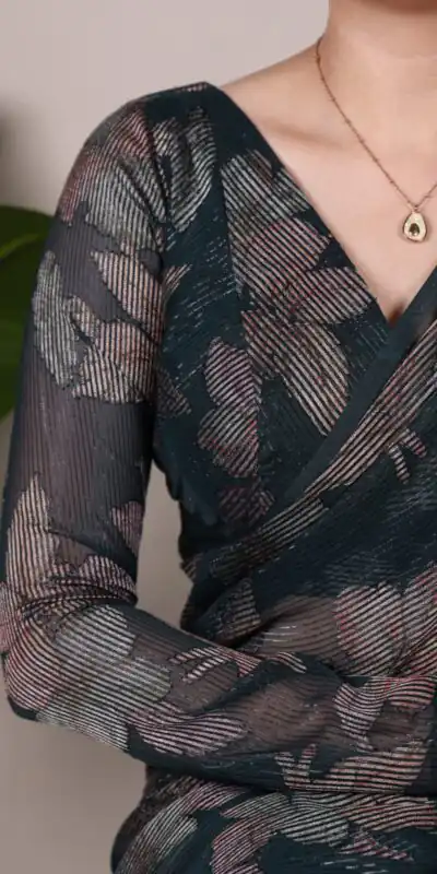 YNF 7052 Black Color Lurex Brasso Floral Viscose Brasso Saree Casual, Wedding, Festive, Events . Expected Delivery  4-6 Working Days @1799/- only                                                                                | Sarees, Bollywood Sarees, Creative Sarees, Designer Sarees, Embroidered Sarees, Ethnic Saree, Modern Digital sarees, Party Wear Sarees