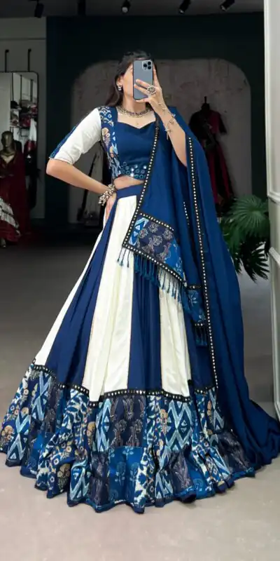 LNB 1714 Blue Color Pure Rayon Plain Printed With Paper Mirror Work Lehenga Choli Wedding, Party, Festive, Events Etc. Delivery 4-6 Working Days Rs 3599 | Lehenga, Bollywood Lehenga, Creative Lehenga, Designer Lehenga, Embroidered Lehenga, Party Wear Lehenga