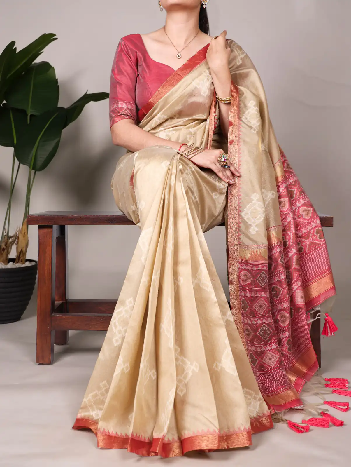 YNF 7503 Cream Color Jacquard Silk Printed With Zari Weaving Work Casual, Wedding, Festive, Events . Expected Delivery  4-6 Working Days @2199/- only                                | Sarees, Bollywood Sarees, Creative Sarees, Designer Sarees, Embroidered Sarees, Ethnic Saree, Modern Digital sarees, Party Wear Sarees