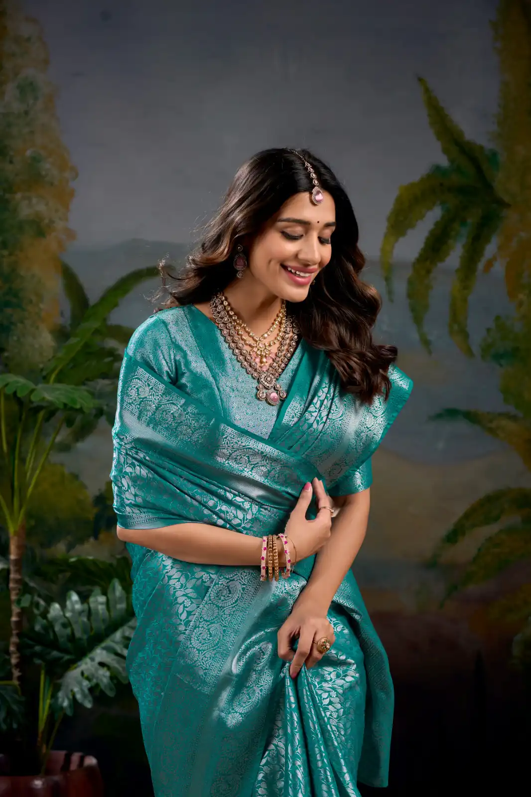 YNF 7404 Firozi Color Kanjivaram Zari Weaving Work Saree Casual, Wedding, Festive, Events . Expected Delivery  4-6 Working Days @1599/- only                                | Sarees, Bollywood Sarees, Creative Sarees, Designer Sarees, Embroidered Sarees, Ethnic Saree, Modern Digital sarees, Party Wear Sarees