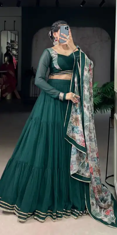 LNB 1710 Green Color Marble Lace Touch Up Canvas Lehenga Choli Wedding, Party, Festive, Events Etc. Delivery 4-6 Working Days Rs 3099 | Lehenga, Bollywood Lehenga, Creative Lehenga, Designer Lehenga, Embroidered Lehenga, Party Wear Lehenga