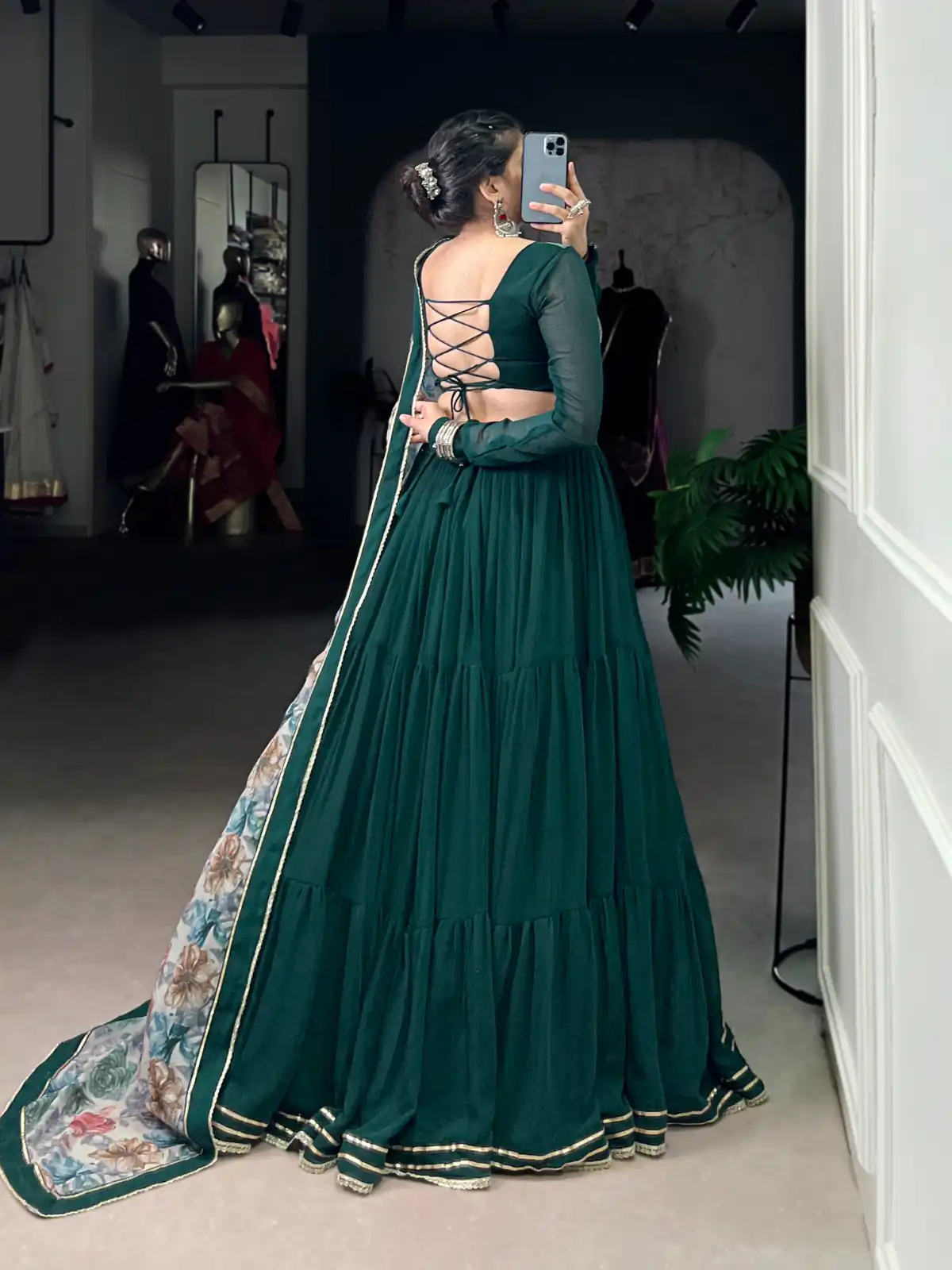 LNB 1710 Green Color Marble Lace Touch Up Canvas Lehenga Choli Wedding, Party, Festive, Events Etc. Delivery 4-6 Working Days Rs 3099 | Lehenga, Bollywood Lehenga, Creative Lehenga, Designer Lehenga, Embroidered Lehenga, Party Wear Lehenga