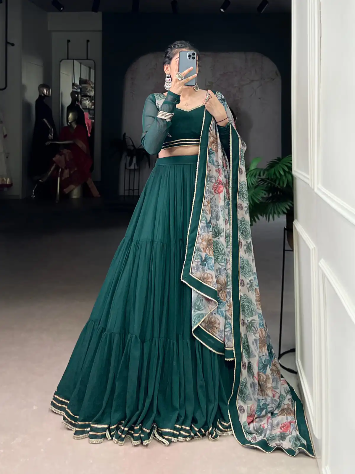 LNB 1710 Green Color Marble Lace Touch Up Canvas Lehenga Choli Wedding, Party, Festive, Events Etc. Delivery 4-6 Working Days Rs 3099 | Lehenga, Bollywood Lehenga, Creative Lehenga, Designer Lehenga, Embroidered Lehenga, Party Wear Lehenga