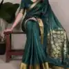 YNF 7903 Green Color Raw Silk Zari Weaving Work Saree Casual, Wedding, Festive, Events . Expected Delivery  4-6 Working Days @1699/- only                                                                                | Sarees, Bollywood Sarees, Creative Sarees, Designer Sarees, Embroidered Sarees, Ethnic Saree, Modern Digital sarees, Party Wear Sarees
