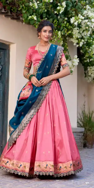 LNB 2014 Light Pink Color Jacquard Zari Work Sequins Thread Embroidery Lehenga Choli Wedding, Party, Festive, Events Etc. Delivery 4-6 Working Days Rs 3749 | Lehenga, Bollywood Lehenga, Creative Lehenga, Designer Lehenga, Embroidered Lehenga, Party Wear Lehenga
