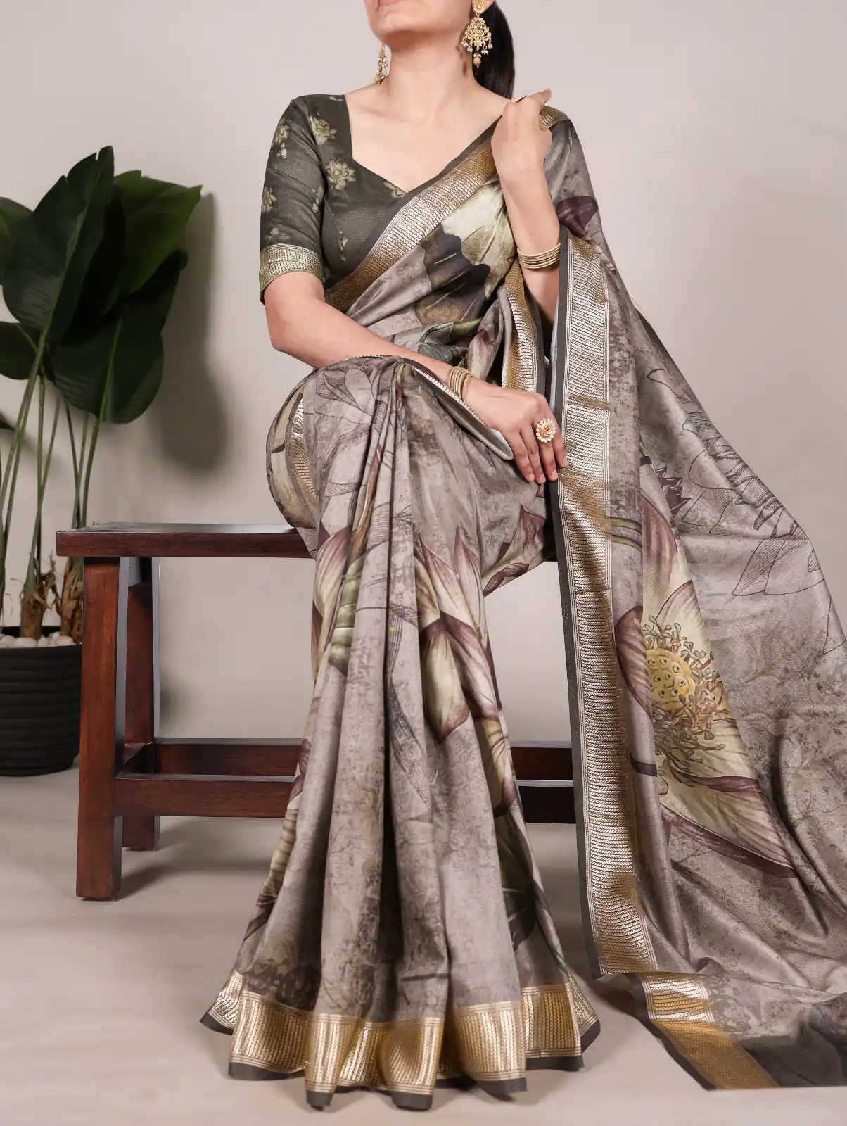 YNF 7015 Mahandi Color Tussar Silk With Viscose Border Printed Saree Casual, Wedding, Festive, Events . Expected Delivery  4-6 Working Days @1699/- only                                                                                | Sarees, Bollywood Sarees, Creative Sarees, Designer Sarees, Embroidered Sarees, Ethnic Saree, Modern Digital sarees, Party Wear Sarees