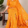 YNF 7503 Mustard Color Viscose chanderi Sequins zari gota patti Saree Casual, Wedding, Festive, Events . Expected Delivery  4-6 Working Days @1499/- only                                                                                | Sarees, Bollywood Sarees, Creative Sarees, Designer Sarees, Embroidered Sarees, Ethnic Saree, Modern Digital sarees, Party Wear Sarees