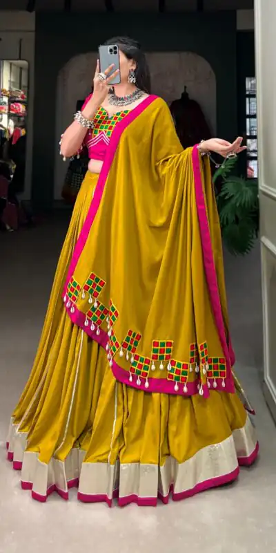 LNB 1694 Mustard Color Pure Rayon Plain Lace Border With Gotta Patti Lehenga Choli Wedding, Party, Festive, Events Etc. Delivery 4-6 Working Days Rs 3199 | Lehenga, Bollywood Lehenga, Creative Lehenga, Designer Lehenga, Embroidered Lehenga, Party Wear Lehenga