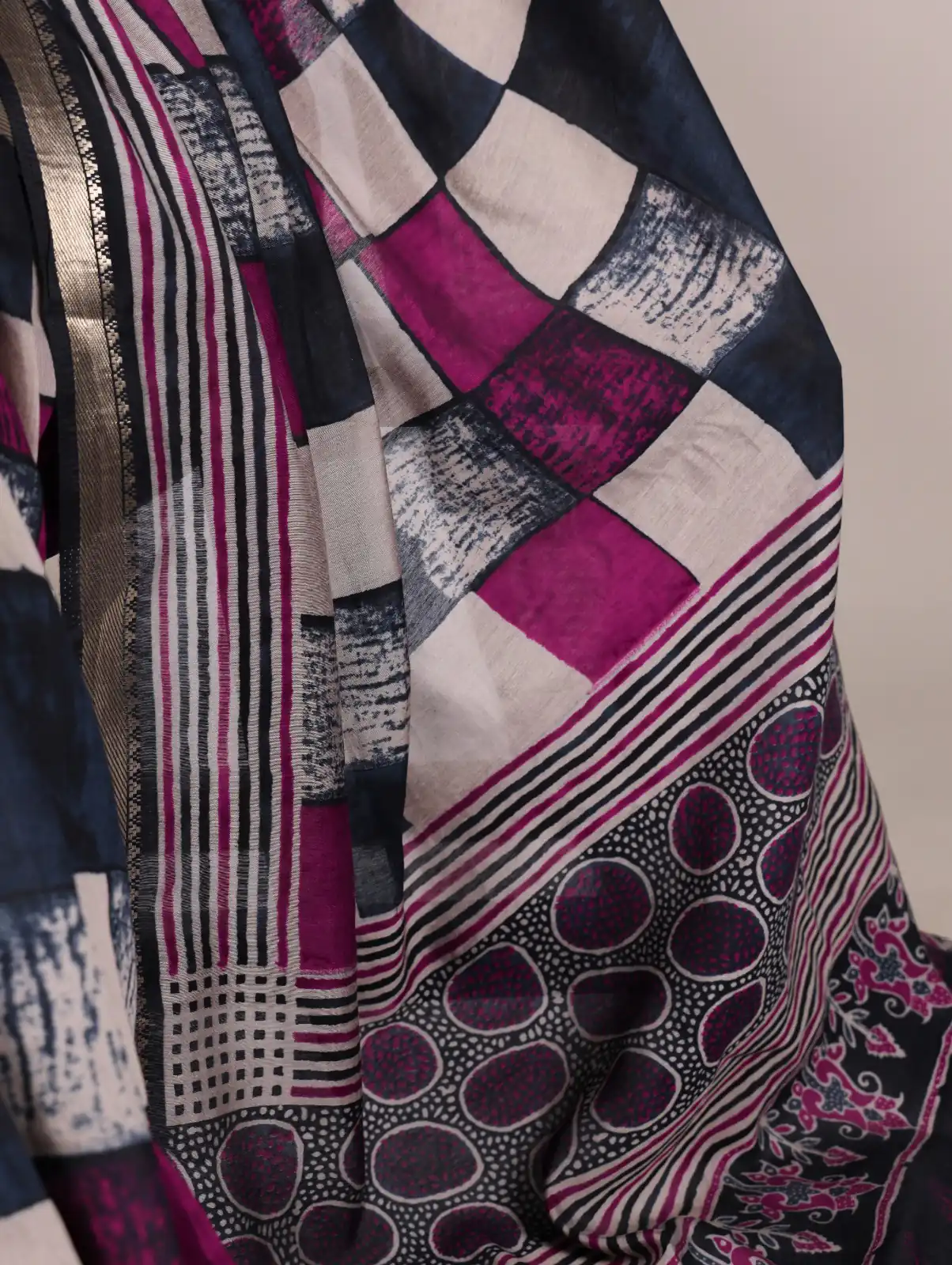 YNF 7045 Navy Blue Color Polyester Viscose Chanderi Printed Border Saree Casual, Wedding, Festive, Events . Expected Delivery  4-6 Working Days @1499/- only                                | Sarees, Bollywood Sarees, Creative Sarees, Designer Sarees, Embroidered Sarees, Ethnic Saree, Modern Digital sarees, Party Wear Sarees