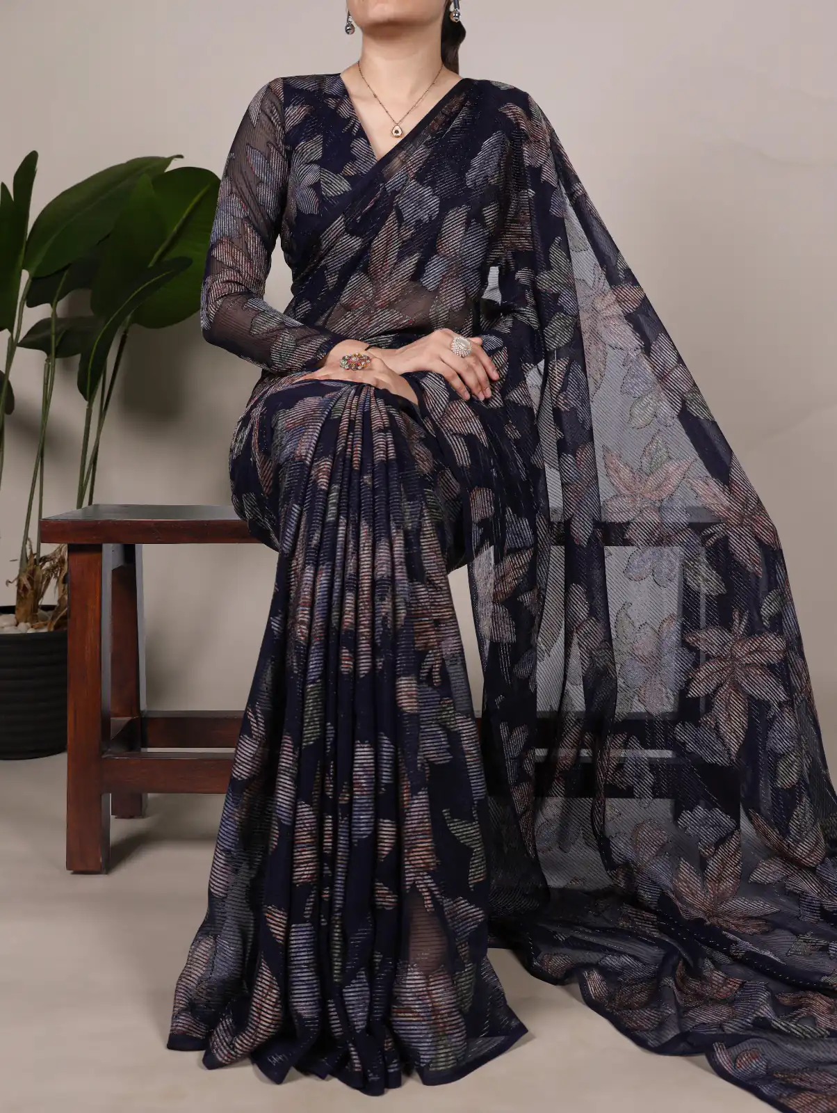 YNF 7052 Navy Blue Color Lurex Brasso Floral Viscose Brasso Saree Casual, Wedding, Festive, Events . Expected Delivery  4-6 Working Days @1799/- only                                                                                | Sarees, Bollywood Sarees, Creative Sarees, Designer Sarees, Embroidered Sarees, Ethnic Saree, Modern Digital sarees, Party Wear Sarees