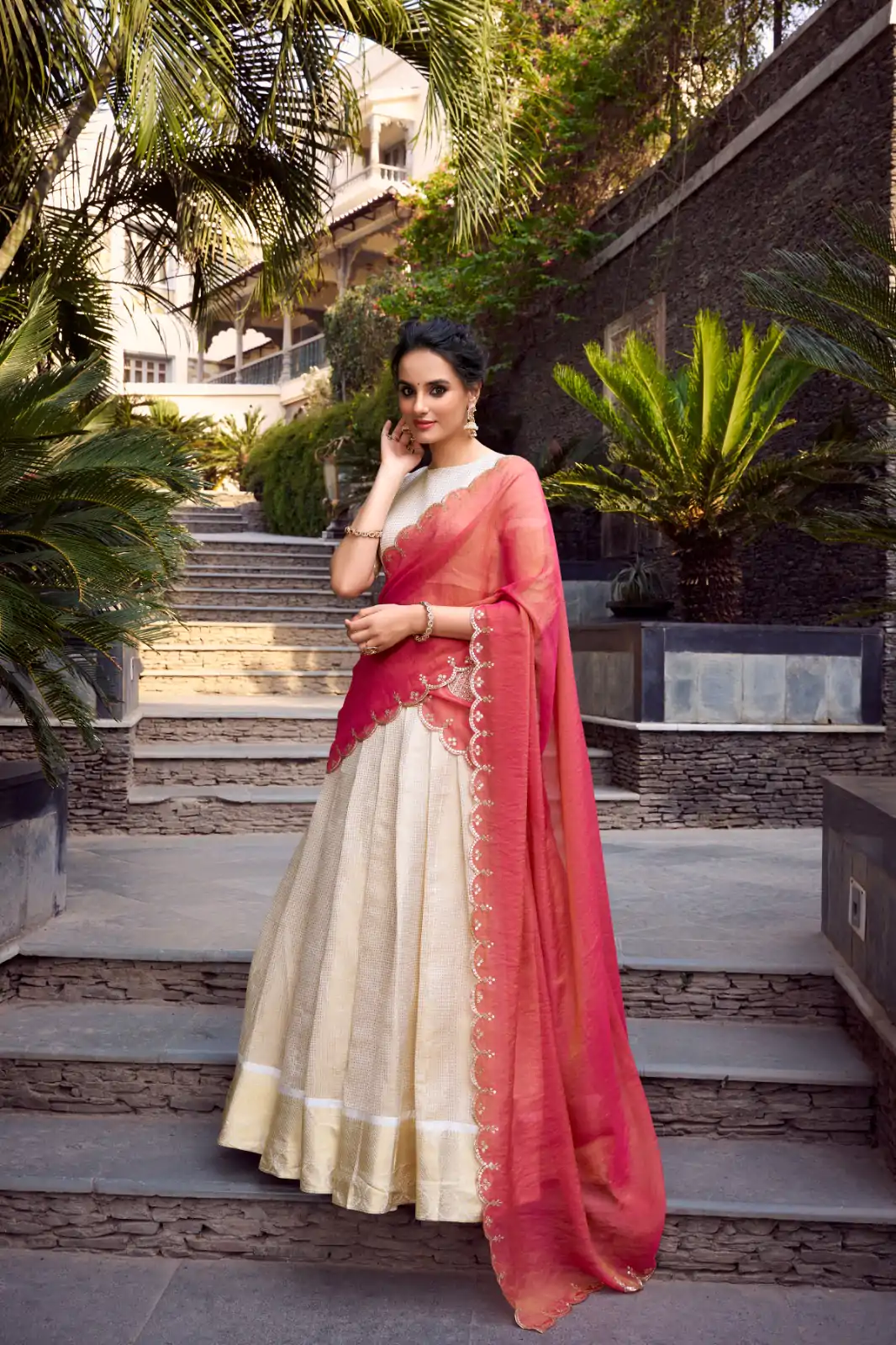 LNB 2011 Off White Color Jacquard Chex Zari Weaving Work Lehenga Choli Wedding, Party, Festive, Events Etc. Delivery 4-6 Working Days Rs 2099 | Lehenga, Bollywood Lehenga, Creative Lehenga, Designer Lehenga, Embroidered Lehenga, Party Wear Lehenga