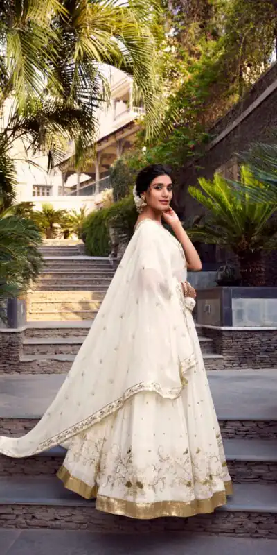 LNB 1422 Off White Color Silver Glosy Sequins and Embroidery Foil Work Lehenga Choli Wedding, Party, Festive, Events Etc. Delivery 4-6 Working Days Rs 3299 | Lehenga, Bollywood Lehenga, Creative Lehenga, Designer Lehenga, Embroidered Lehenga, Party Wear Lehenga