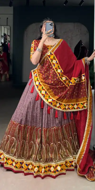 LNB 1745 Onion Color Tasar Silk Kashmiri Foil Print Gamthi Work Sequins Lehenga Choli Wedding, Party, Festive, Events Etc. Delivery 4-6 Working Days Rs 2999 | Lehenga, Bollywood Lehenga, Creative Lehenga, Designer Lehenga, Embroidered Lehenga, Party Wear Lehenga