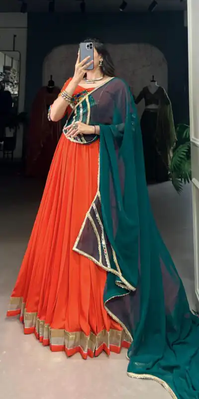 LNB 1651 Orange Color Pure Rayon Embossed Design Lace Touch Up Lehenga Choli Wedding, Party, Festive, Events Etc. Delivery 4-6 Working Days Rs 3199 | Lehenga, Bollywood Lehenga, Creative Lehenga, Designer Lehenga, Embroidered Lehenga, Party Wear Lehenga