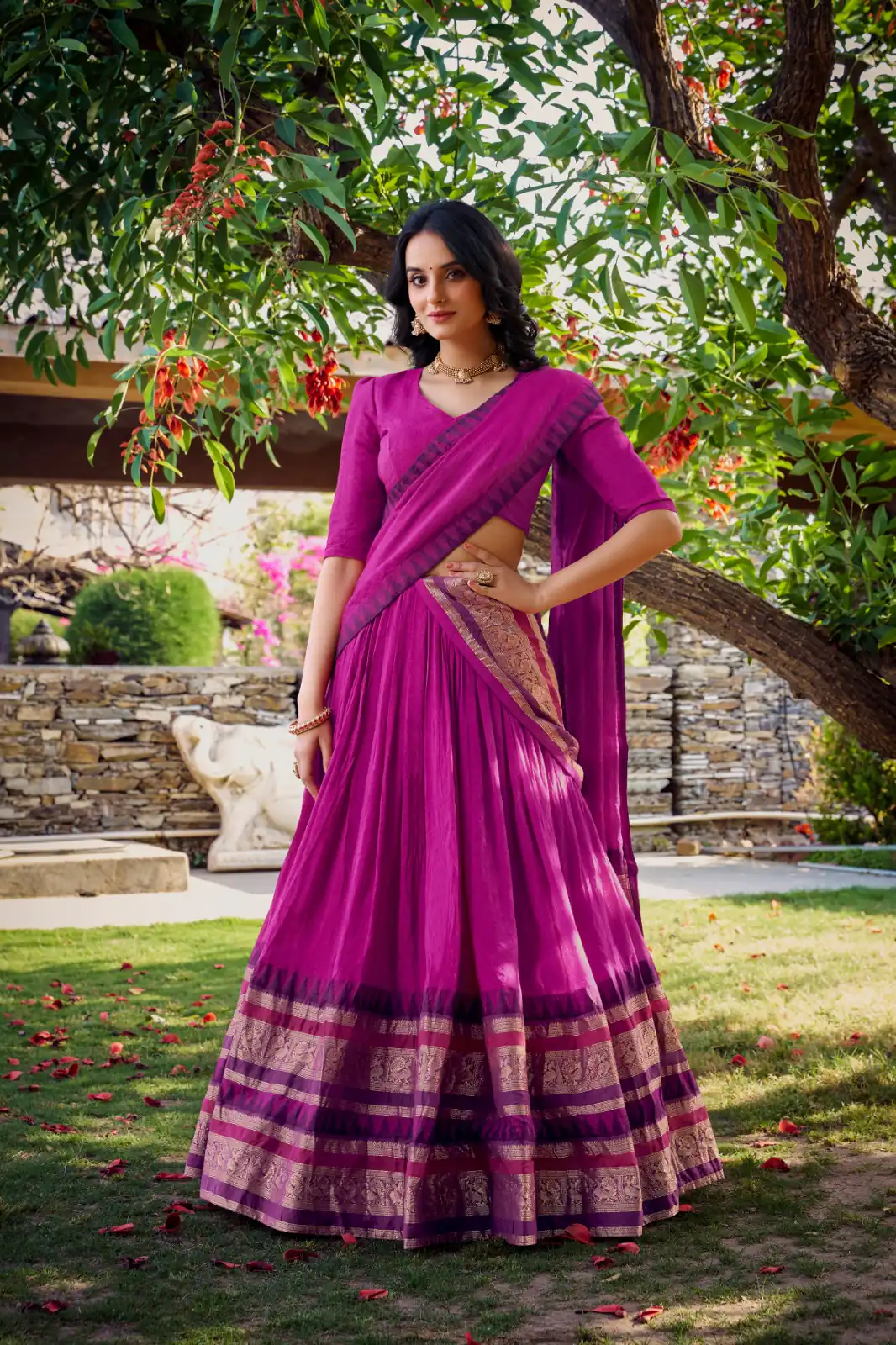 LNB 1902 Pink Color Chanderi Plain With Zari Weaving Work Lehenga Choli Wedding, Party, Festive, Events Etc. Delivery 4-6 Working Days Rs 2099 | Lehenga, Bollywood Lehenga, Creative Lehenga, Designer Lehenga, Embroidered Lehenga, Party Wear Lehenga