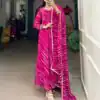 YNF 5026 Pink Color Georgette Leheriya Georgette With Lace Touch Up Gown Casual, Wedding, Festive, Events . Expected Delivery  4-6 Working Days @1799/- only      | Gowns, Bollywood Gowns, Creative Gowns, Designer Gowns, Embroidered Gowns, Party Wear Gowns