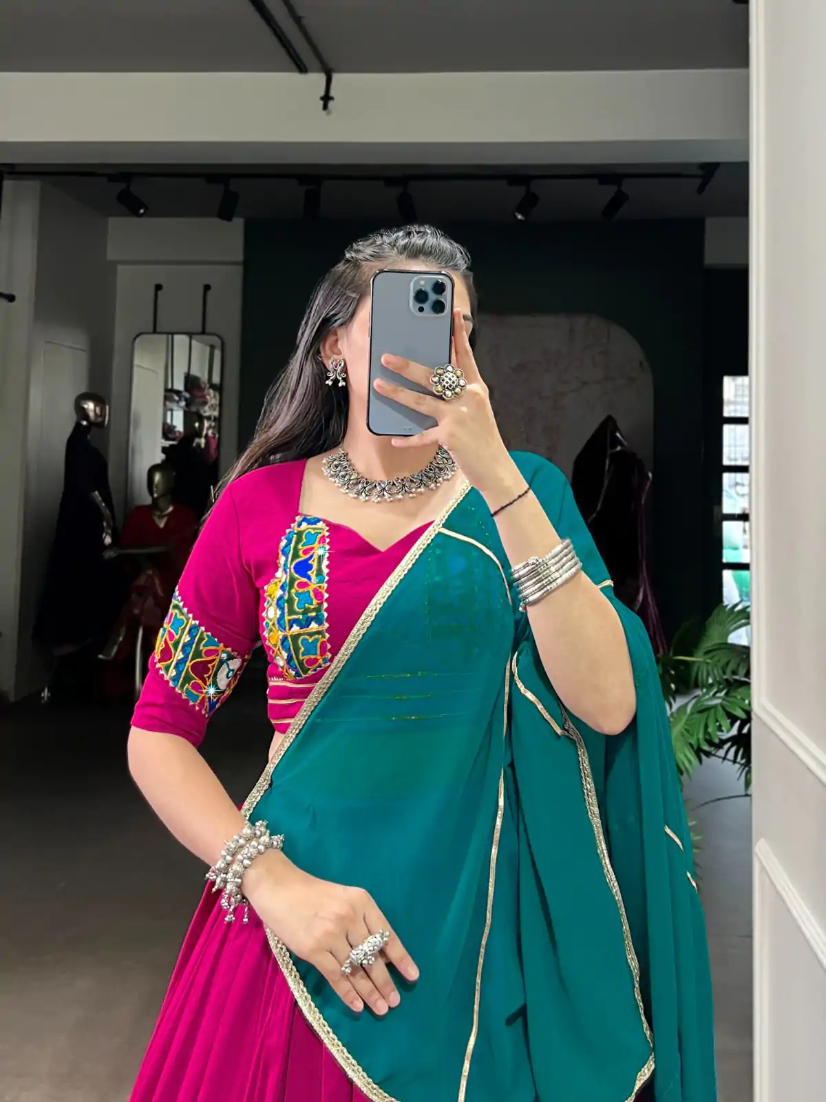 LNB 1751 Pink Pure Rayon Lehenga Choli with Mirror Work & Gamthi Work. Exclusive Offer ₹3399. Delivery 4-6 Working Days. Shop now. | Lehenga, Bollywood Lehenga, Creative Lehenga, Designer Lehenga, Embroidered Lehenga, Party Wear Lehenga