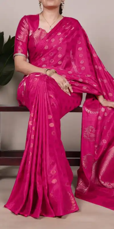 YNF 7904 Pink Color Roop Silk Zari Weaving Work Saree Casual, Wedding, Festive, Events . Expected Delivery  4-6 Working Days @1749/- only                                                                                | Sarees, Bollywood Sarees, Creative Sarees, Designer Sarees, Embroidered Sarees, Ethnic Saree, Modern Digital sarees, Party Wear Sarees