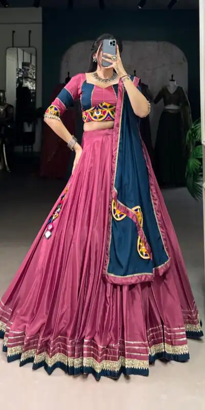 LNB 1656 Pink Color Silk Crepe Sequins Thread Embroidery Gotta Lehenga Choli Festive Party Wedding, Events etc. Delivery 4-6 Working Days @3399/- | Lehenga, Bollywood Lehenga, Creative Lehenga, Designer Lehenga, Embroidered Lehenga, Party Wear Lehenga