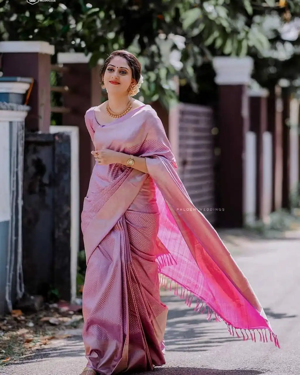 KP 3075 Pink Soft Lichi Silk Whit Designer Jacquard Work in Saree it Grab for ₹1399. Delivery 4-6 Working Days. Shop now. | Sarees, Bollywood Sarees, Creative Sarees, Designer Sarees, Embroidered Sarees, Ethnic Saree, Modern Digital sarees, Party Wear Sarees