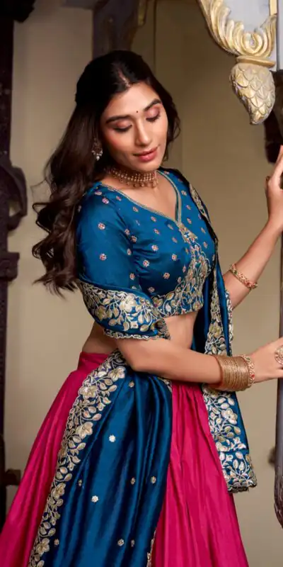 LNB 1238 Pink Color Tasar Silk Printed With Foil Work Lehenga Choli Festive Party Wedding, Events etc. Delivery 4-6 Working Days @2999/- | Lehenga, Bollywood Lehenga, Creative Lehenga, Designer Lehenga, Embroidered Lehenga, Party Wear Lehenga