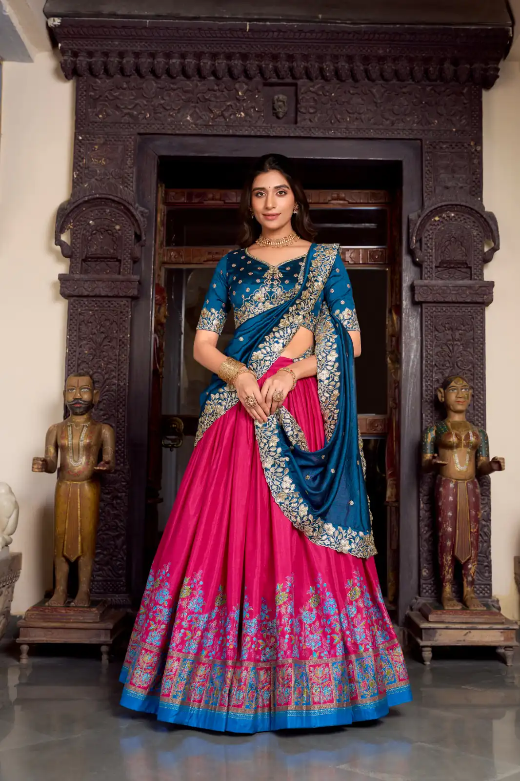 LNB 1238 Pink Color Tasar Silk Printed With Foil Work Lehenga Choli Festive Party Wedding, Events etc. Delivery 4-6 Working Days @2999/- | Lehenga, Bollywood Lehenga, Creative Lehenga, Designer Lehenga, Embroidered Lehenga, Party Wear Lehenga