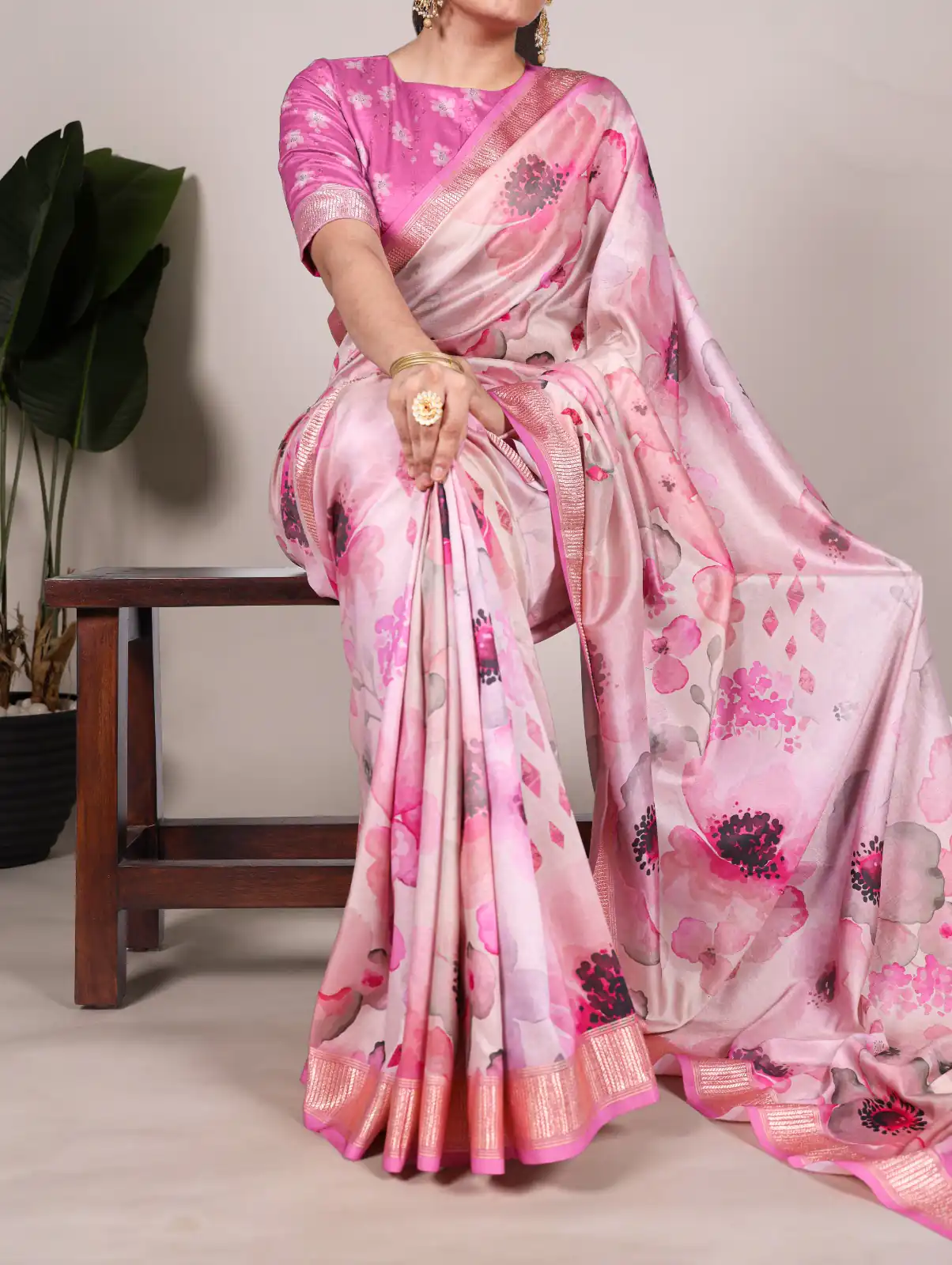 YNF 7015 Pink Color Tussar Silk With Viscose Border Printed Saree Casual, Wedding, Festive, Events . Expected Delivery  4-6 Working Days @1699/- only                                                                                | Sarees, Bollywood Sarees, Creative Sarees, Designer Sarees, Embroidered Sarees, Ethnic Saree, Modern Digital sarees, Party Wear Sarees
