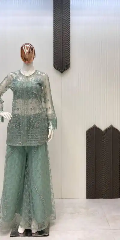 LG 1943 Pista Color Butterfly Net Sequence Embroidery Work Salwar Suit Casual, Wedding, Festive, Events . Expected Delivery  4-6 Working Days @1999/- only      | Jump Suits, Salwar suit, Designer Suits, Casual Suits, Creative suits, Palazzo Suits, Party Wear Suits, Patiala Suits, Straight Suits