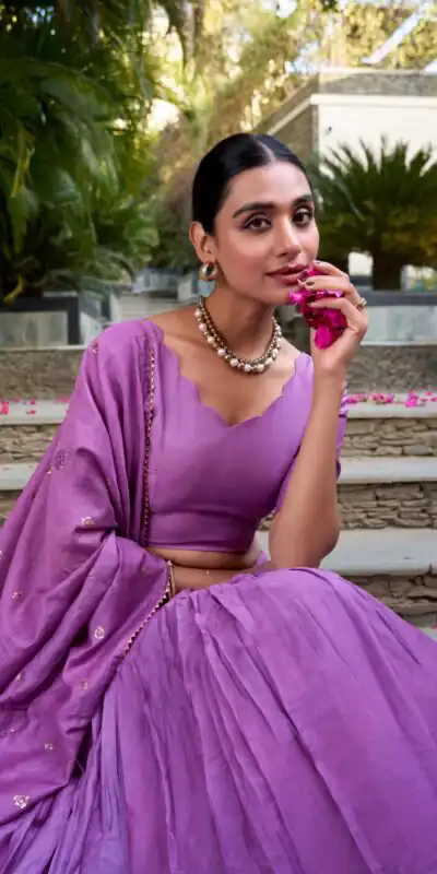 LNB 1906 Purple Color Pure Chanderi Plain With Zari Weaving Work Border Lehenga Choli Wedding, Party, Festive, Events Etc. Delivery 4-6 Working Days Rs 1999 | Lehenga, Bollywood Lehenga, Creative Lehenga, Designer Lehenga, Embroidered Lehenga, Party Wear Lehenga