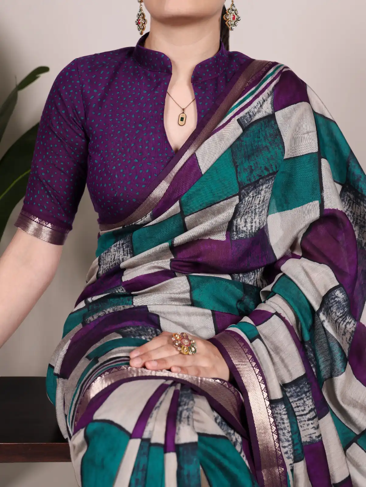 YNF 7045 Purple Color Polyester Viscose Chanderi Printed Border Saree Casual, Wedding, Festive, Events . Expected Delivery  4-6 Working Days @1499/- only                                | Sarees, Bollywood Sarees, Creative Sarees, Designer Sarees, Embroidered Sarees, Ethnic Saree, Modern Digital sarees, Party Wear Sarees