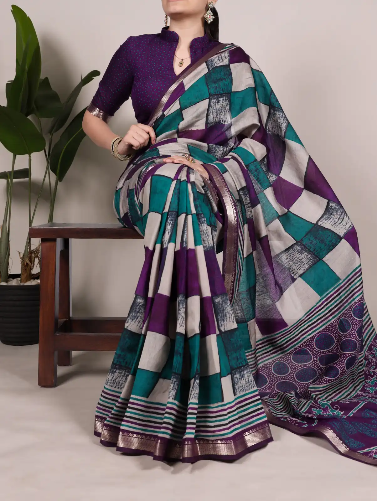 YNF 7045 Purple Color Polyester Viscose Chanderi Printed Border Saree Casual, Wedding, Festive, Events . Expected Delivery  4-6 Working Days @1499/- only                                | Sarees, Bollywood Sarees, Creative Sarees, Designer Sarees, Embroidered Sarees, Ethnic Saree, Modern Digital sarees, Party Wear Sarees