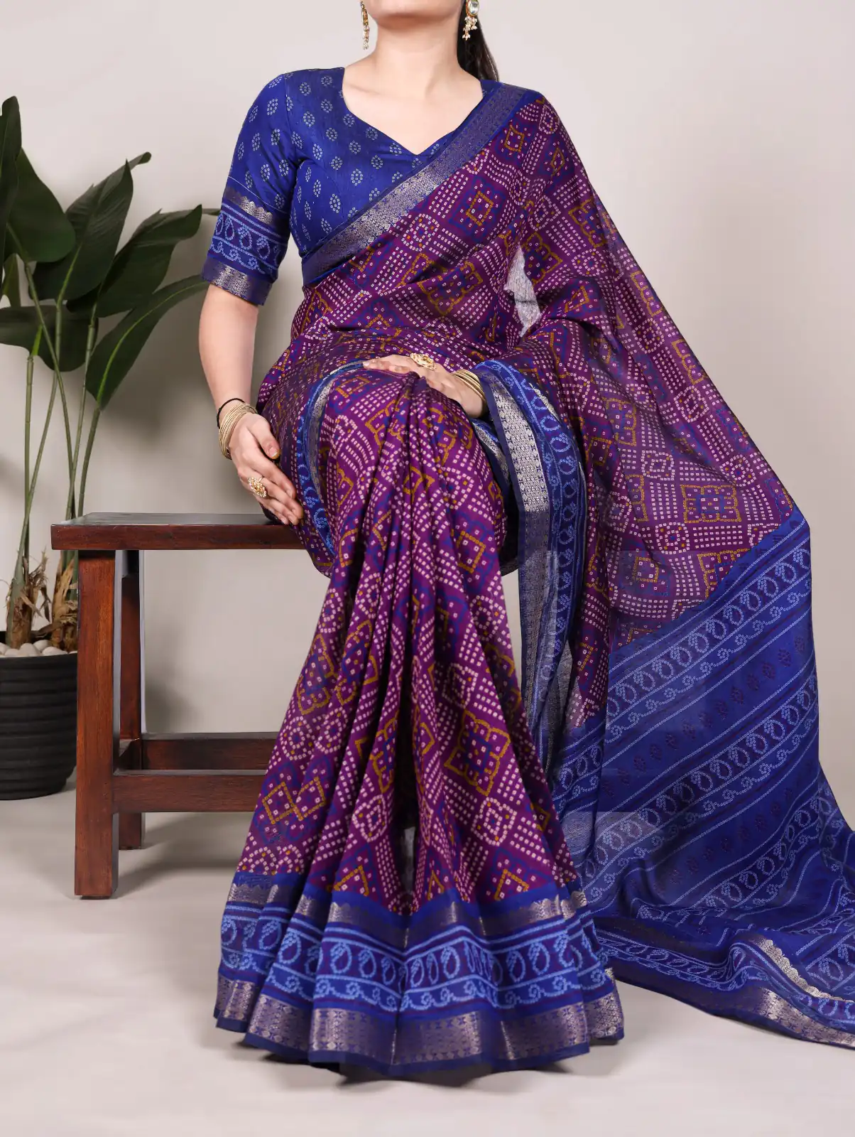 YNF 7046 Purple Color Polyester Chanderi Print Zari Weaving Work Saree Casual, Wedding, Festive, Events . Expected Delivery  4-6 Working Days @1549/- only                                                                                | Sarees, Bollywood Sarees, Creative Sarees, Designer Sarees, Embroidered Sarees, Ethnic Saree, Modern Digital sarees, Party Wear Sarees