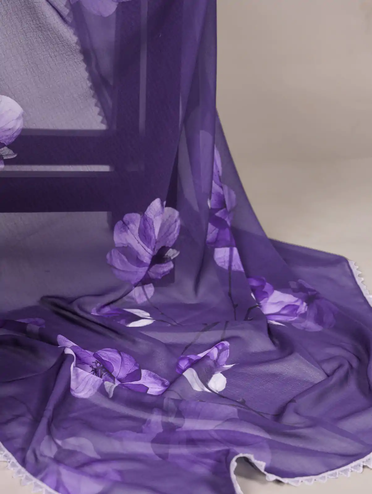 YNF 7038 Purple Color Weightless Marbal Floral Printed Lace Border Saree Casual, Wedding, Festive, Events . Expected Delivery  4-6 Working Days @1549/- only                                                                                | Sarees, Bollywood Sarees, Creative Sarees, Designer Sarees, Embroidered Sarees, Ethnic Saree, Modern Digital sarees, Party Wear Sarees