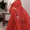YNF 7105 Red Color Gadhawal Chex Arca Work Saree Casual, Wedding, Festive, Events . Expected Delivery  4-6 Working Days @1599/- only                                                                                | Sarees, Bollywood Sarees, Creative Sarees, Designer Sarees, Embroidered Sarees, Ethnic Saree, Modern Digital sarees, Party Wear Sarees