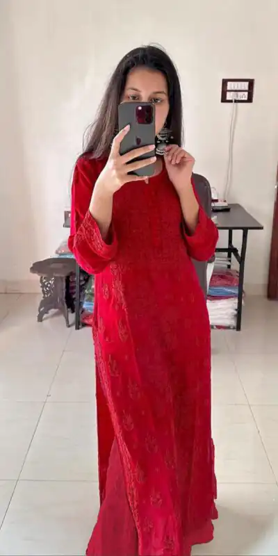 BE 354 Red Color Georgette With Embroidery Work Salwar Suit Casual, Wedding, Festive, Events . Expected Delivery  4-6 Working Days @1899/- only      | Jump Suits, Salwar suit, Designer Suits, Casual Suits, Creative suits, Palazzo Suits, Party Wear Suits, Patiala Suits, Straight Suits